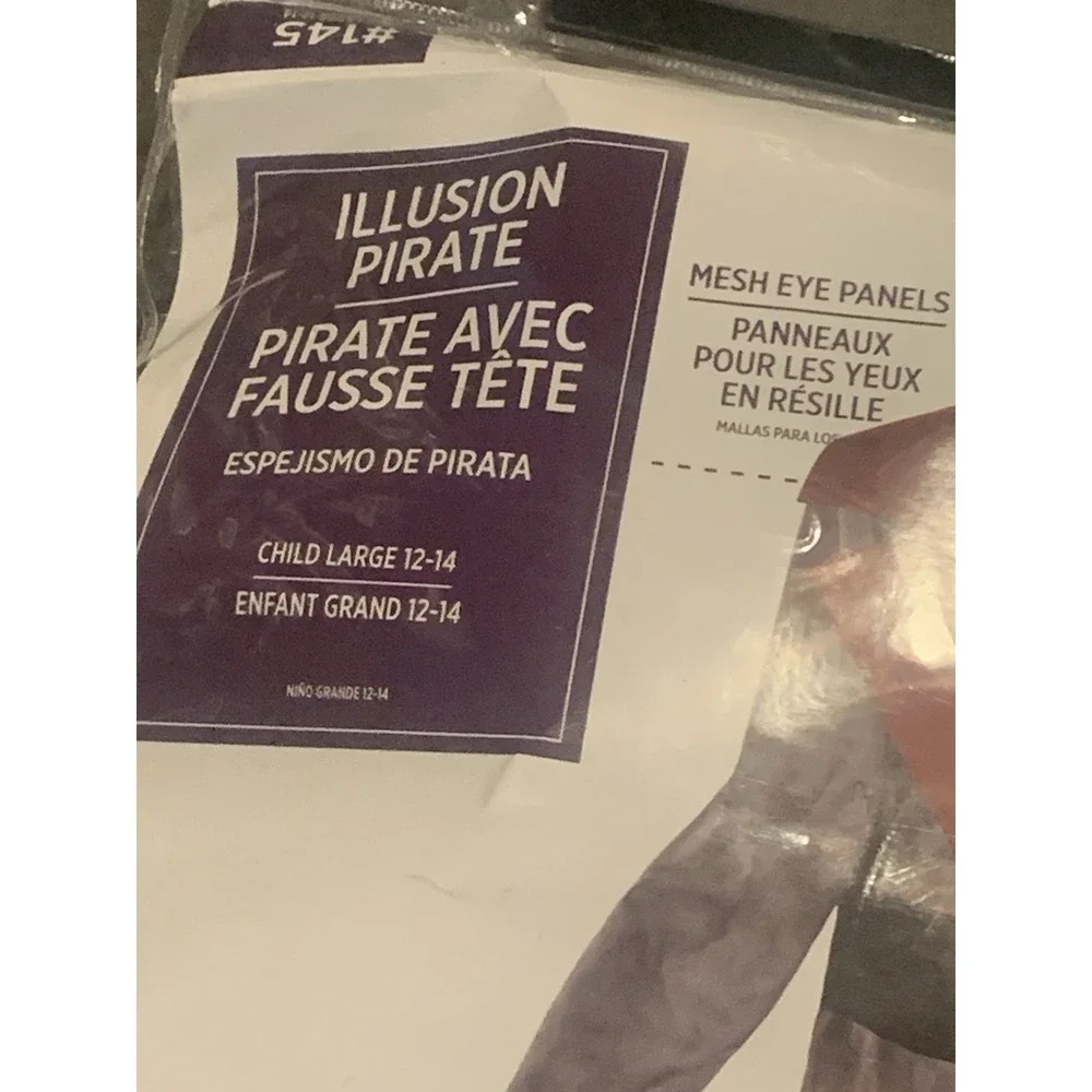 Illusion Pirate Costume‎ Child Size Large (12-14)